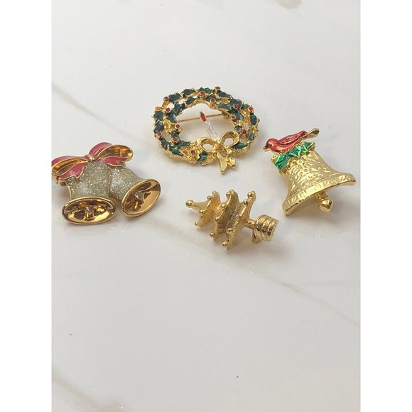 Avon Jewelry - Vintage Lot of 4 Christmas Brooches